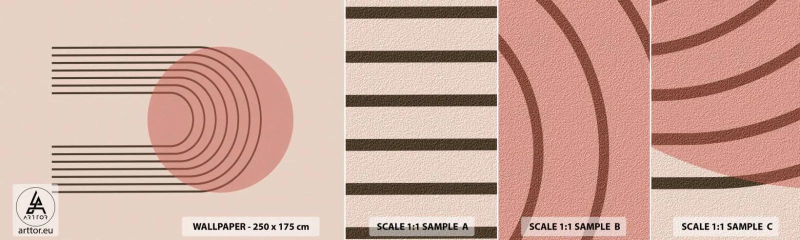 Campione di Fotomurale Adesivo Deluxe Sticker - Attrazione irresistibile - Astrazione, Pezzo, Arte Moderna. - 100x30 cm