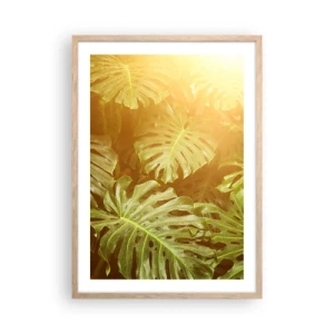 Poster in cornice rovere chiaro - Entrando nel verde... - 50x70 cm