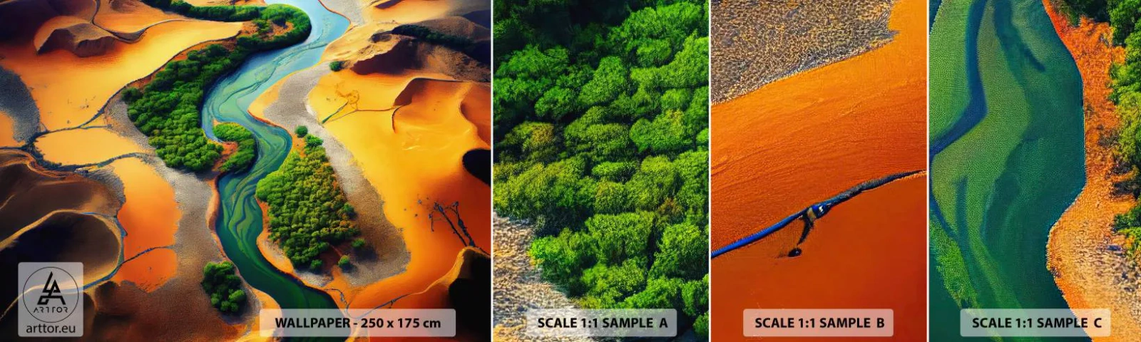 Campione di Fotomurale Adesivo Deluxe Sticker - Il fiume della vita - Paesaggio, Natura, Fiume - 100x30 cm