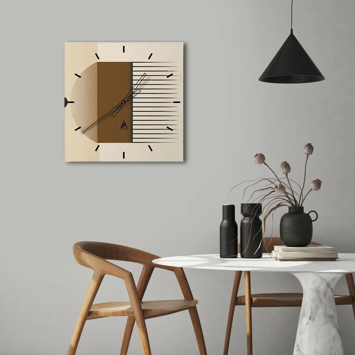 Orologio da parete - Orologio in Vetro - Diversi stati - 30x30 cm