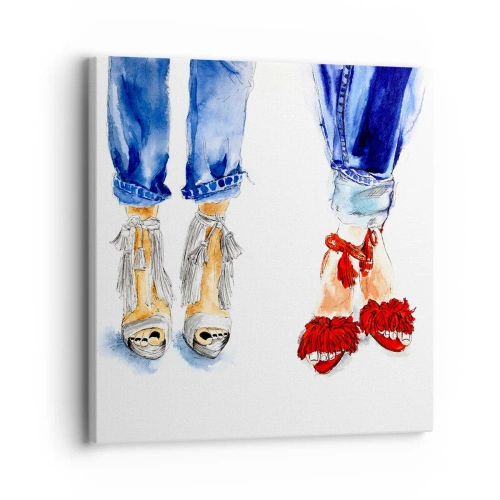 Quadro su tela - Stampe su Tela - Facciamo una passeggiata? - 30x30 cm