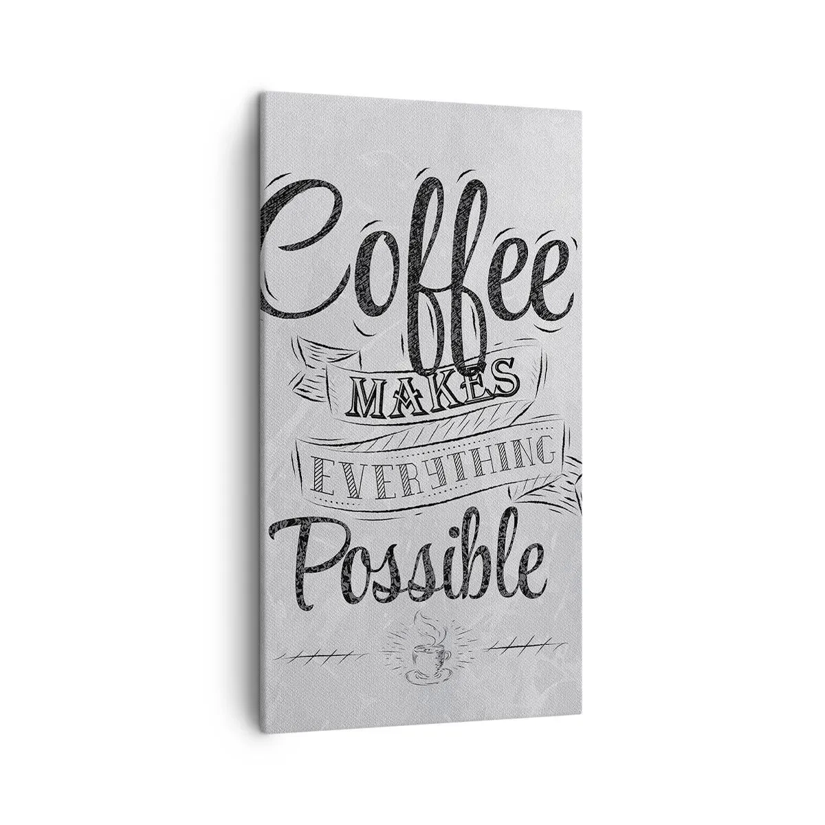Quadro su tela - Stampe su Tela - Come non amare il caffè - 45x80 cm