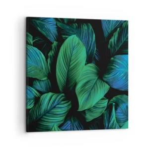 Quadro su tela - Stampe su Tela - Nella folla verde - 50x50 cm