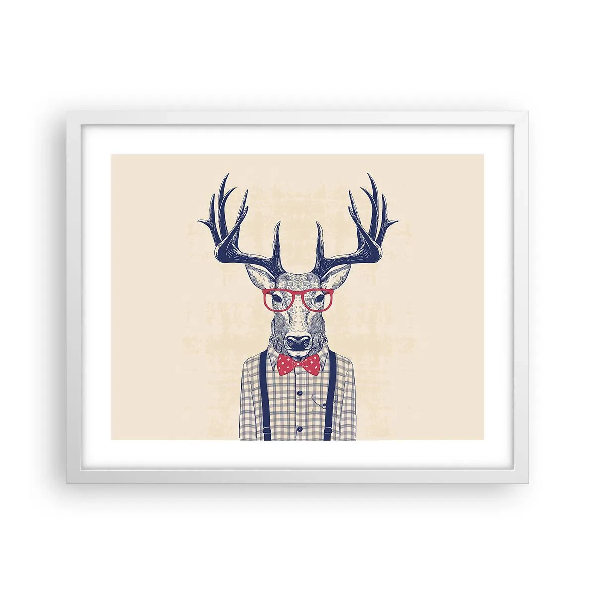 Poster in cornice bianca - Divertente stravaganza - 50x40 cm