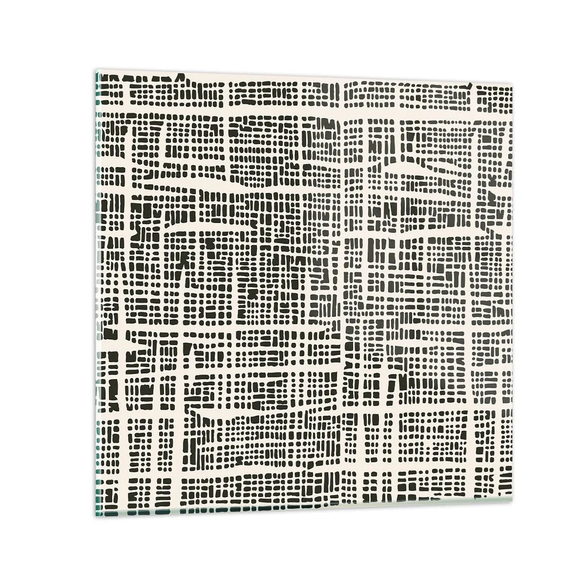 Quadro su vetro - Composizione tessuta - 50x50 cm