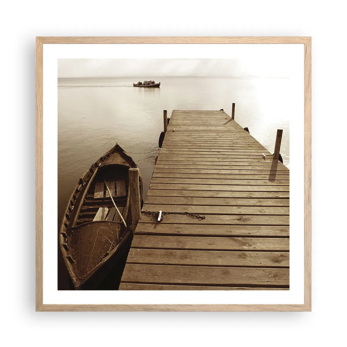 Poster in cornice rovere chiaro - La grande pace - 60x60 cm
