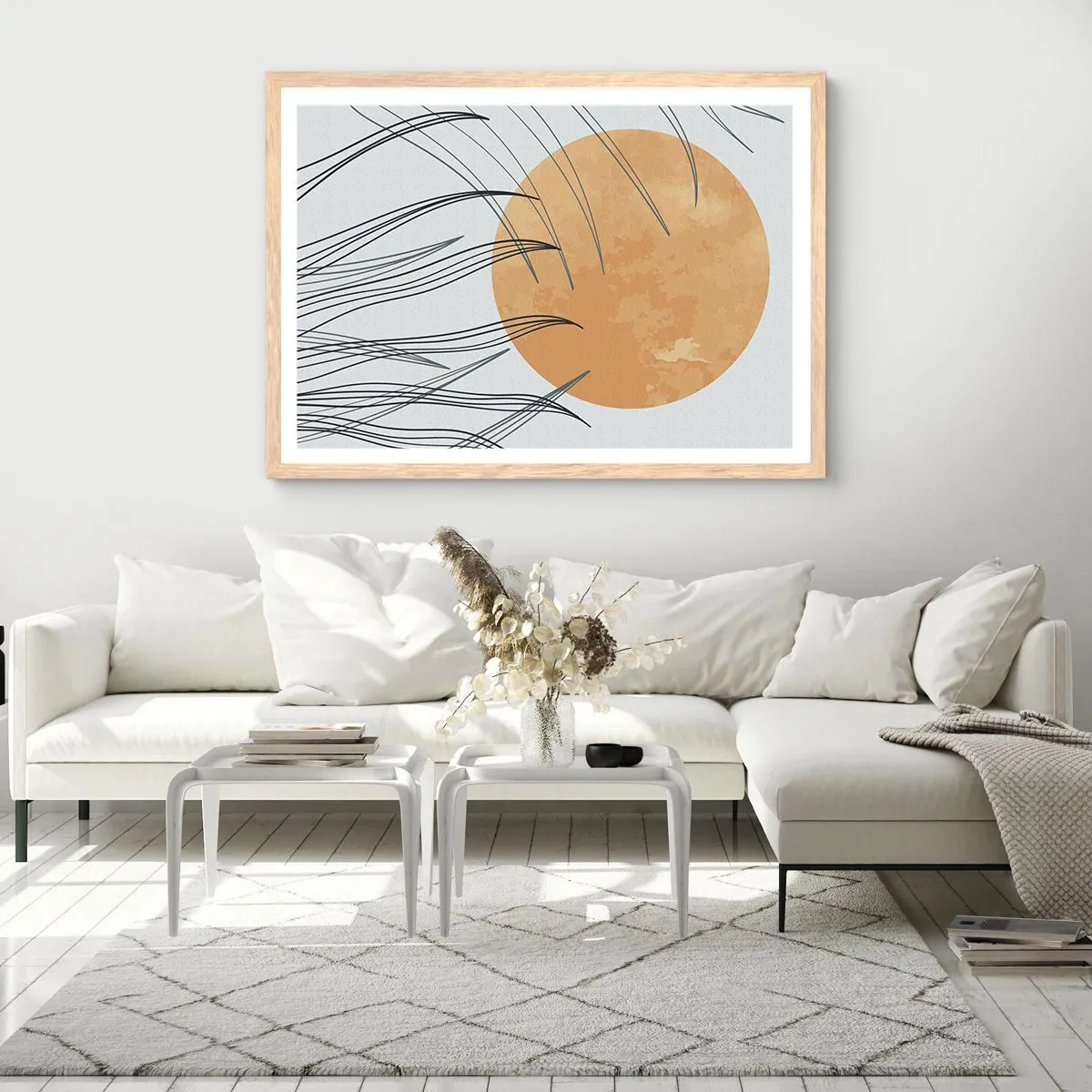 Poster in cornice rovere chiaro - Sempre verso il sole - 100x70 cm