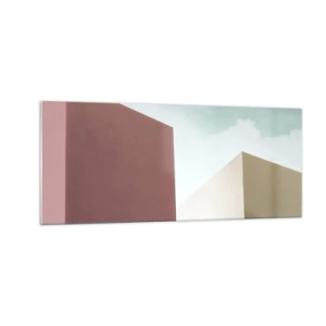 Quadro su vetro - Geometria di un'estate assolata - 100x40 cm