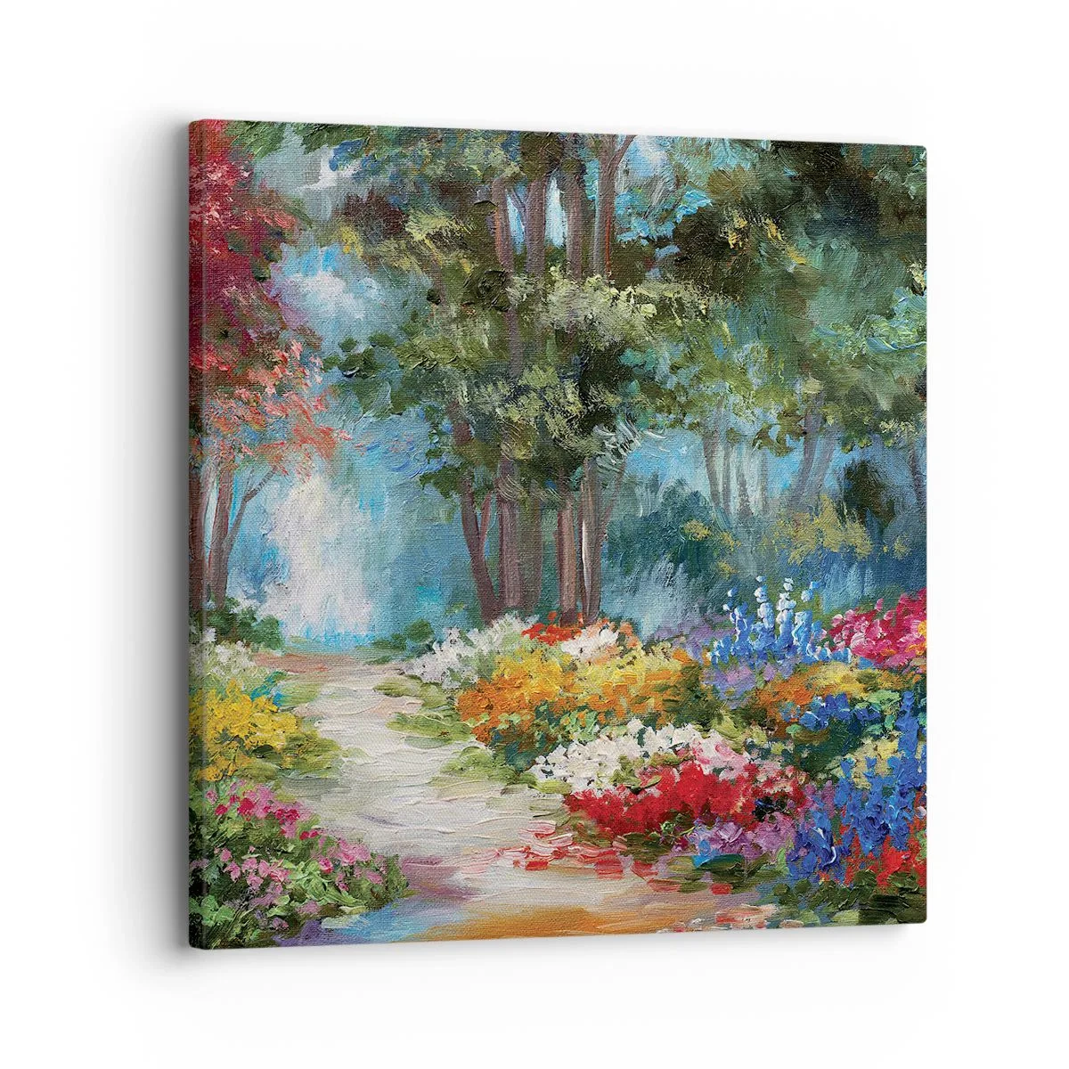 Quadro su tela - Stampe su Tela - Il giardino del bosco d'aprile - 30x30 cm