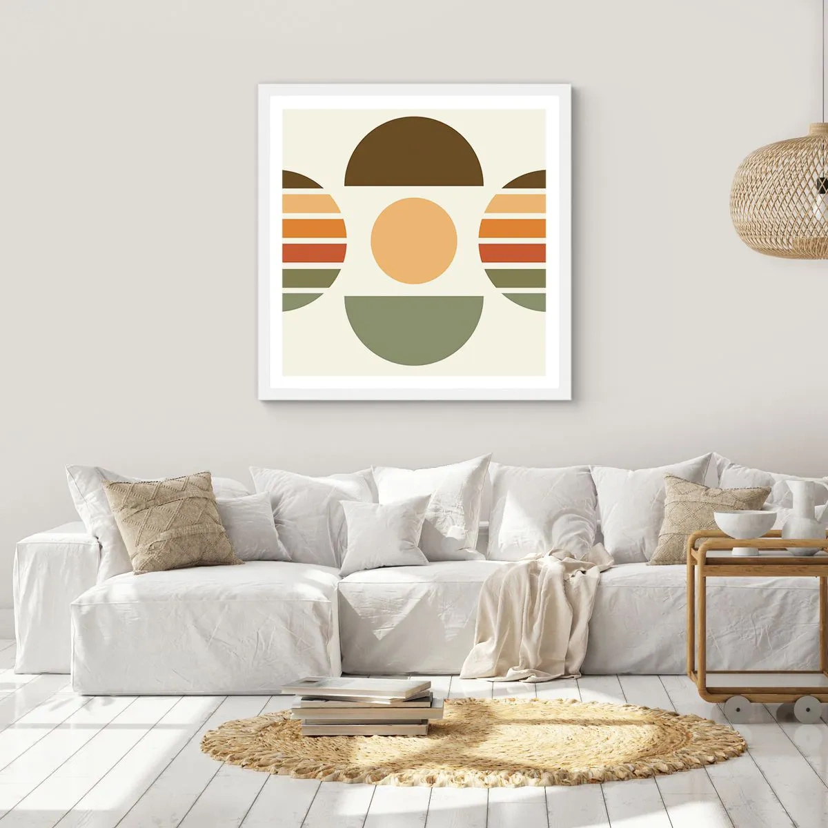 Poster in cornice bianca - Nei colori della terra - 50x50 cm