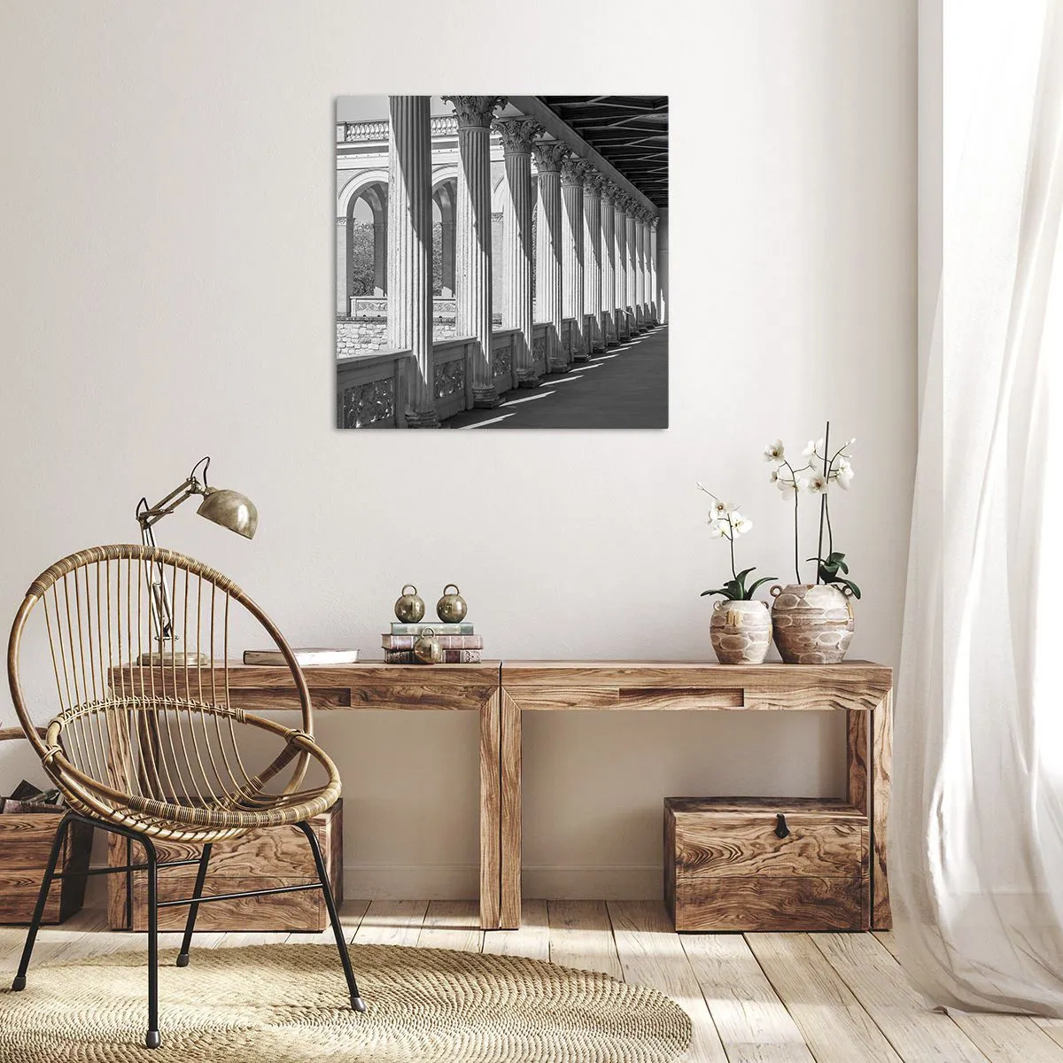 Quadro su tela - Stampe su Tela - Portico soleggiato - 30x30 cm