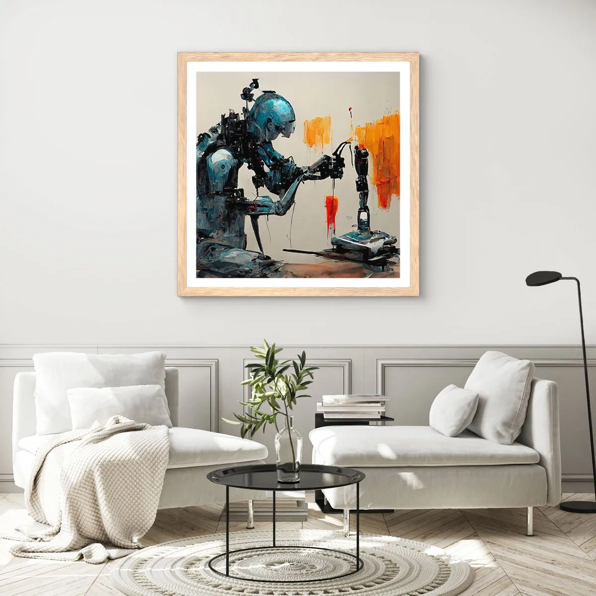 Poster in cornice rovere chiaro - È già domani... - 50x50 cm