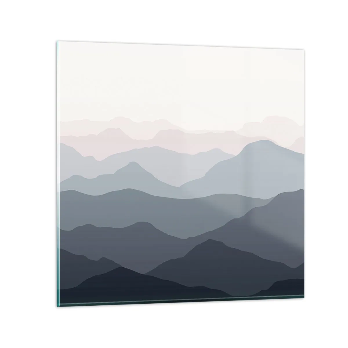 Quadro su vetro - Le onde dei monti - 30x30 cm