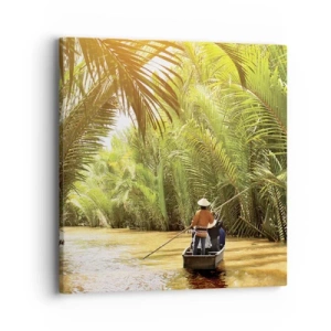 Quadro su tela - Stampe su Tela - Tunnel di palme - 40x40 cm