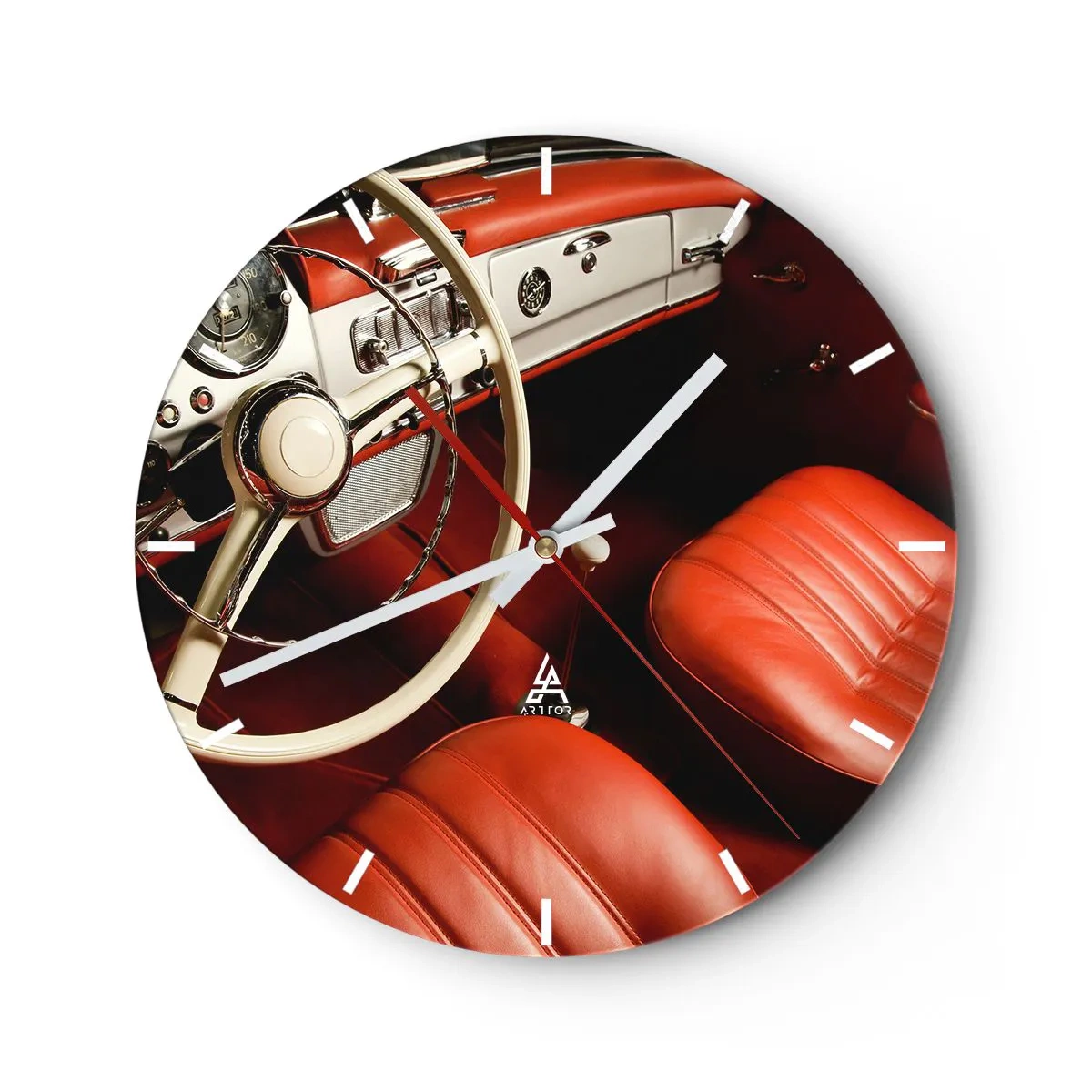 Orologio da parete - Orologio in Vetro - Lusso in stile vintage - 40x40 cm