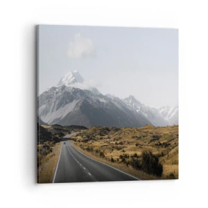 Quadro su tela - Stampe su Tela - Via verso il cuore dei monti - 70x70 cm
