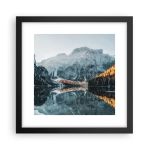 Poster in cornice nera - Paesaggio allo specchio - 30x30 cm