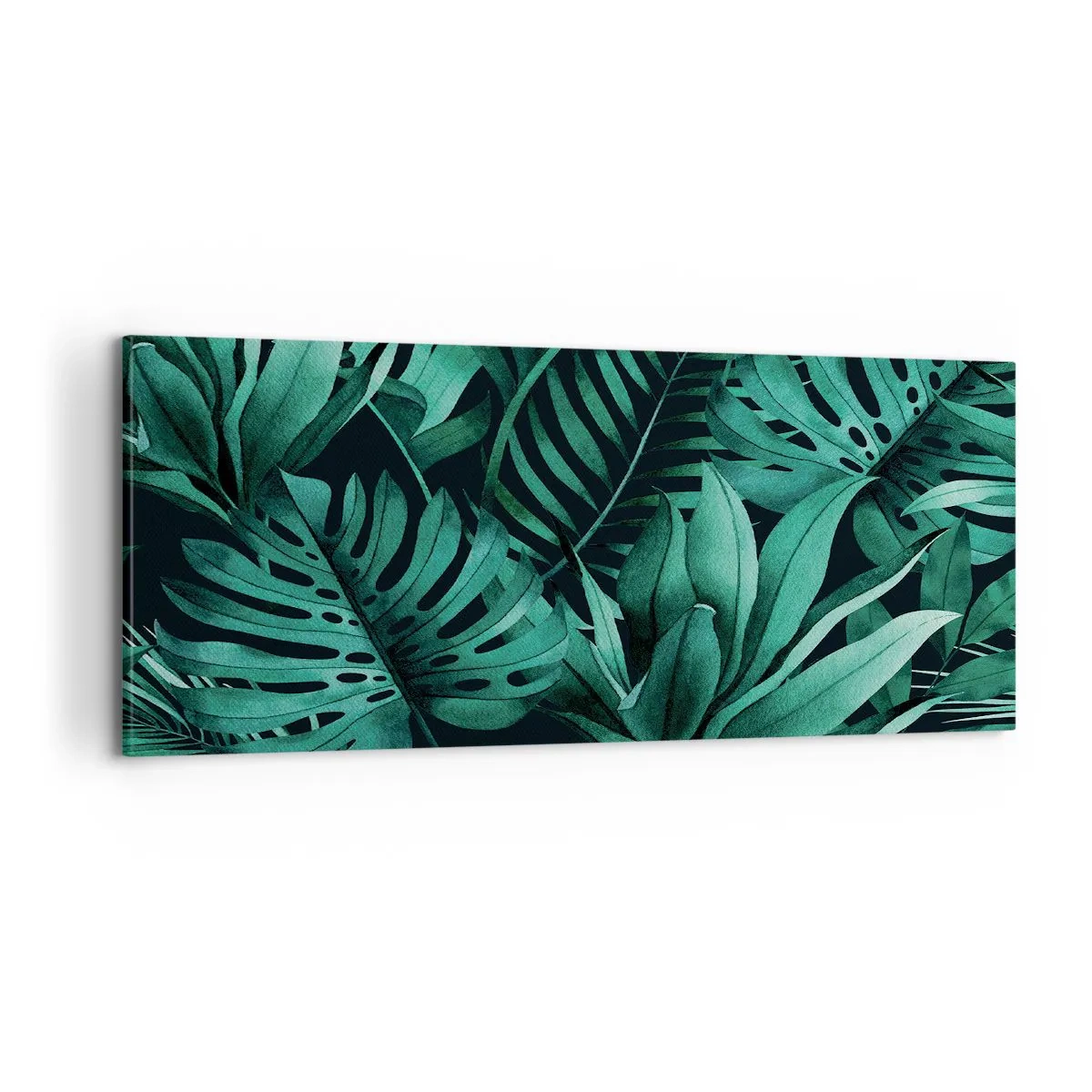 Quadro su tela - Stampe su Tela - Dal profondo del verde tropicale - 100x40 cm