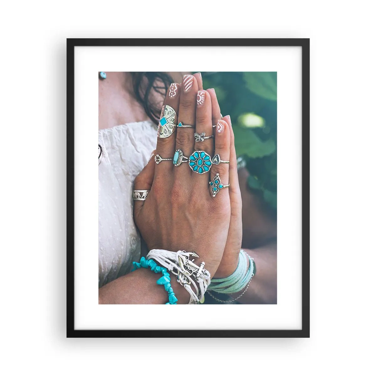 Poster in cornice nera - Benvenuto al centro dell'essere - 40x50 cm