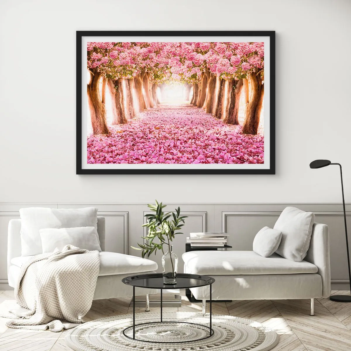 Poster in cornice nera - La strada verso il paradiso - 91x61 cm
