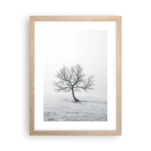 Poster in cornice rovere chiaro - Contro il nulla - 30x40 cm