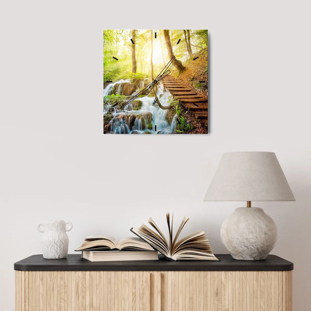 Orologio da parete - Orologio in Vetro - Bramata freschezza - 30x30 cm