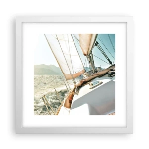 Poster in cornice bianca - A vele spiegate - 30x30 cm
