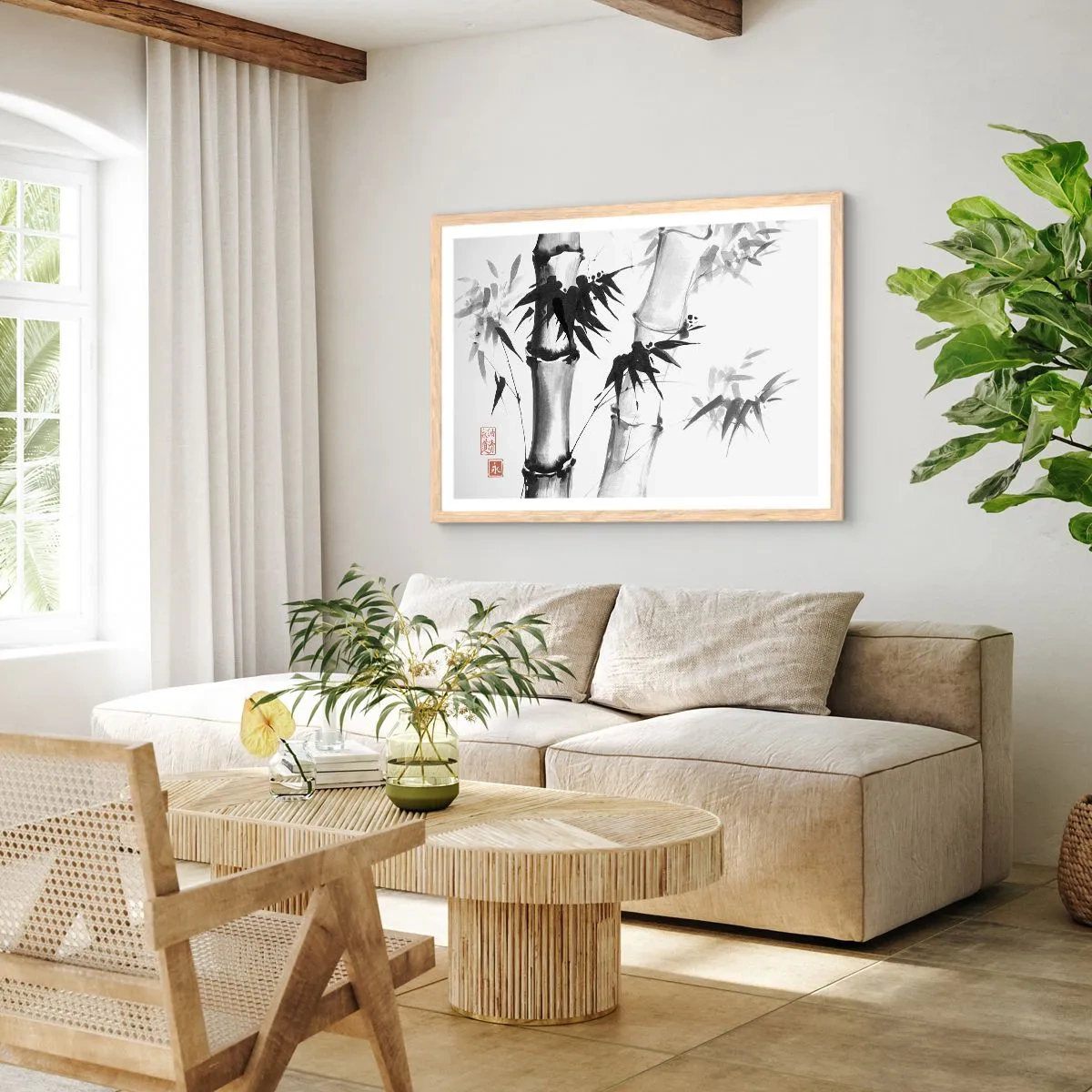 Poster in cornice rovere chiaro - Particolare d'oriente - 40x30 cm