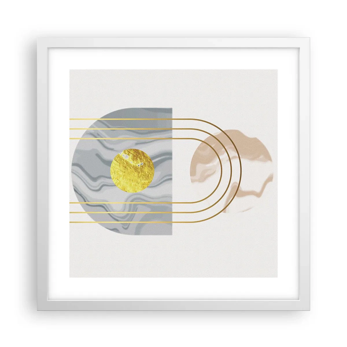 Poster in cornice bianca - Chiarezza e lucentezza - 40x40 cm