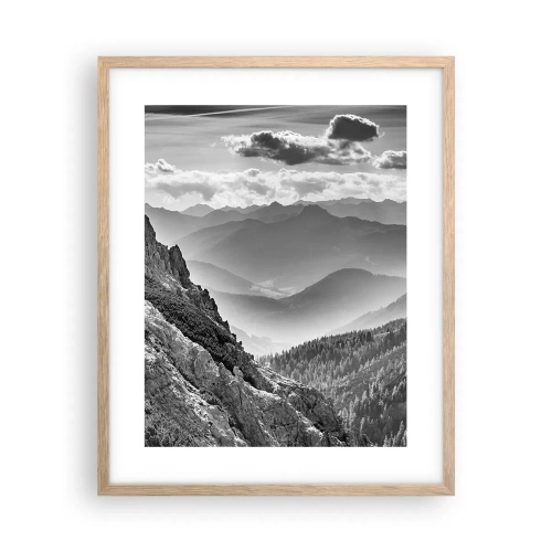 Poster in cornice rovere chiaro - Fino all'orizzonte - 40x50 cm