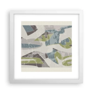 Poster in cornice bianca - Composizione oltre il vetro - 30x30 cm