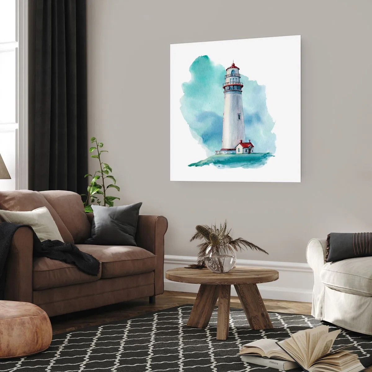 Poster - Il mite amico del blu - 60x60 cm