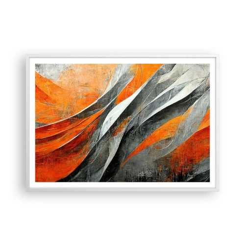 Poster in cornice bianca - Caldo e freddo - 100x70 cm