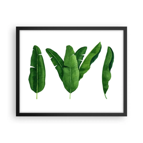 Poster in cornice nera - Simmetria verde - 50x40 cm