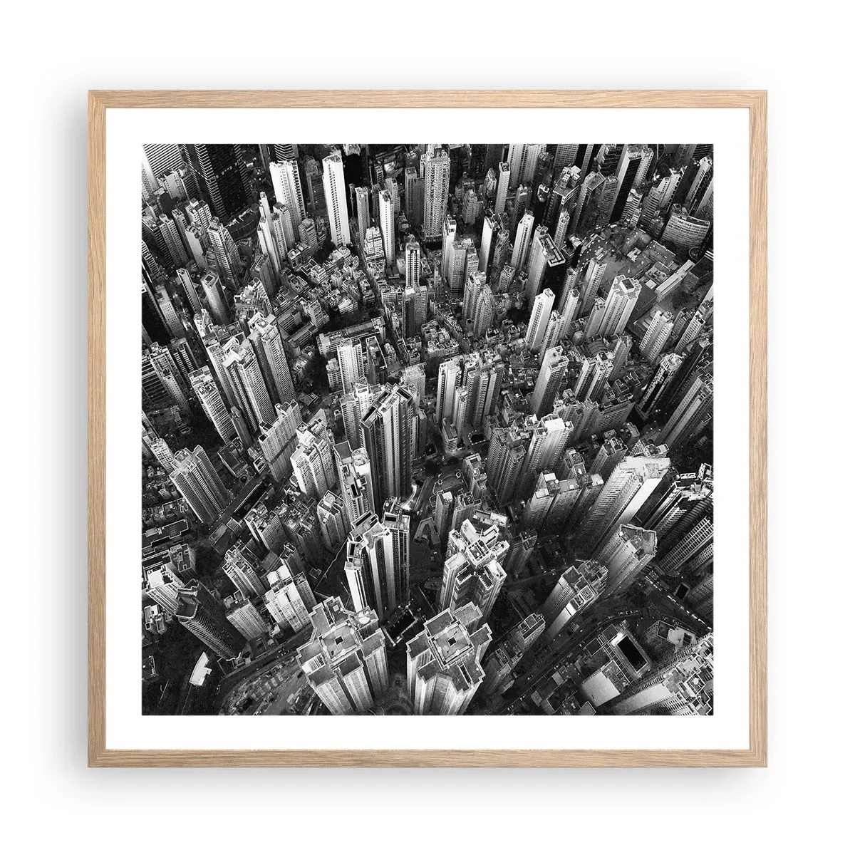 Poster in cornice rovere chiaro - Ancora più in alto - 60x60 cm