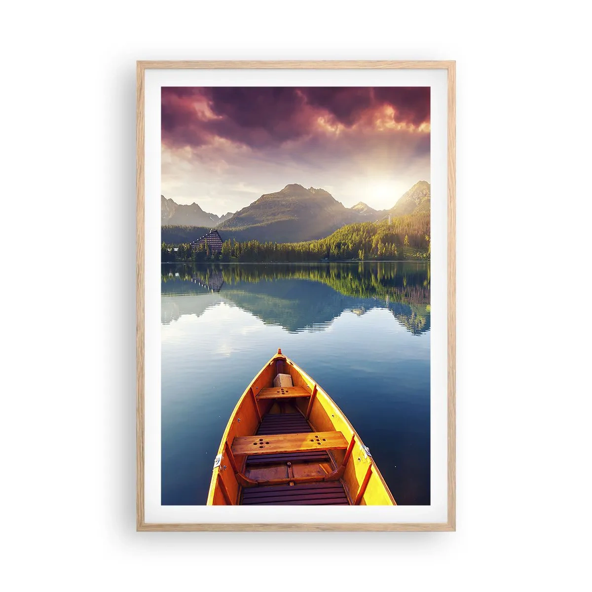 Poster in cornice rovere chiaro - Niente contro natura - 61x91 cm