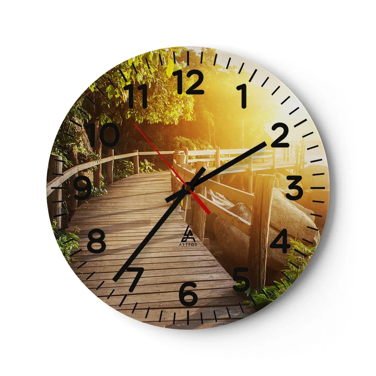 Orologio da parete - Orologio in Vetro - Altra curva, altre meraviglie - 40x40 cm