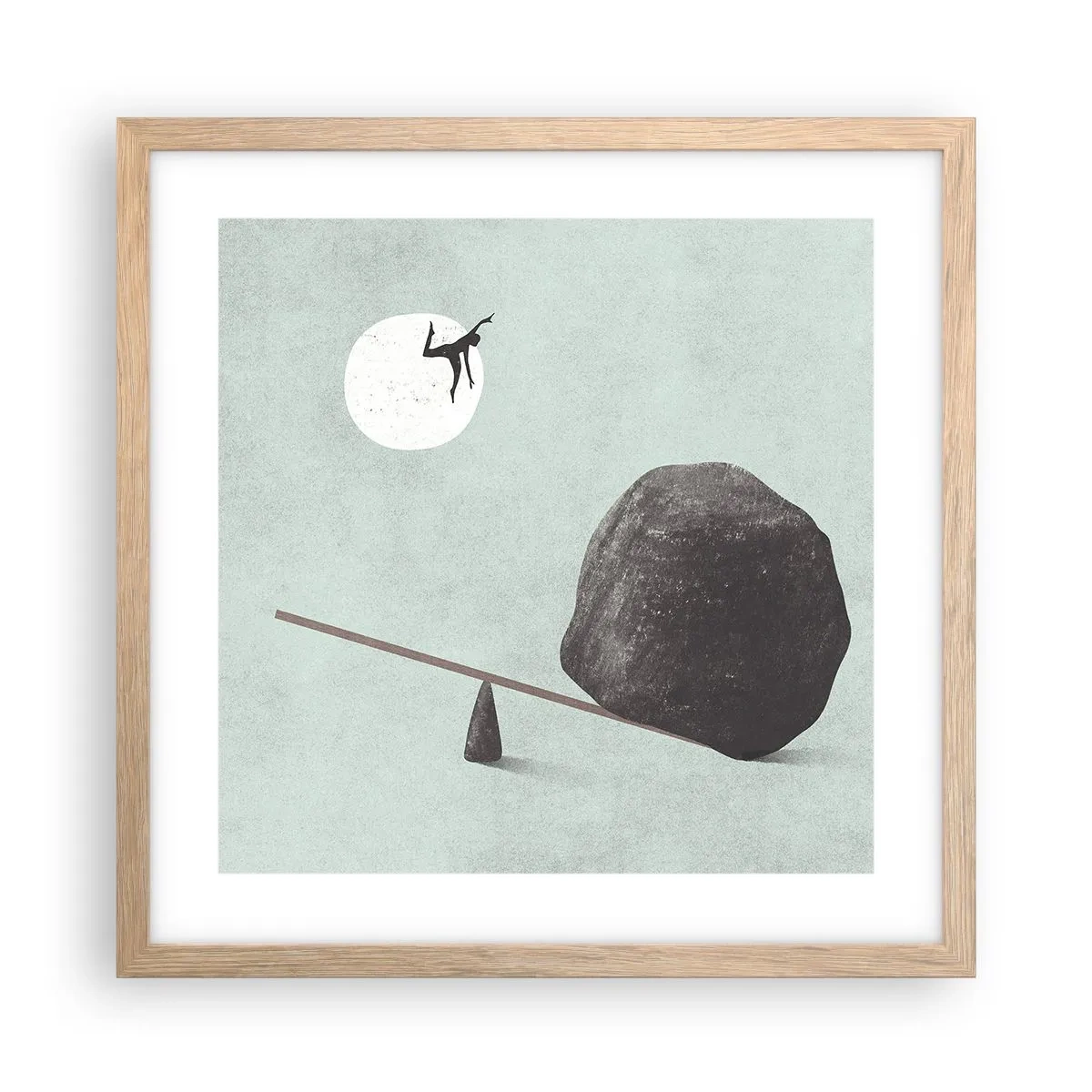 Poster in cornice rovere chiaro - Sogno adempiuto - 40x40 cm