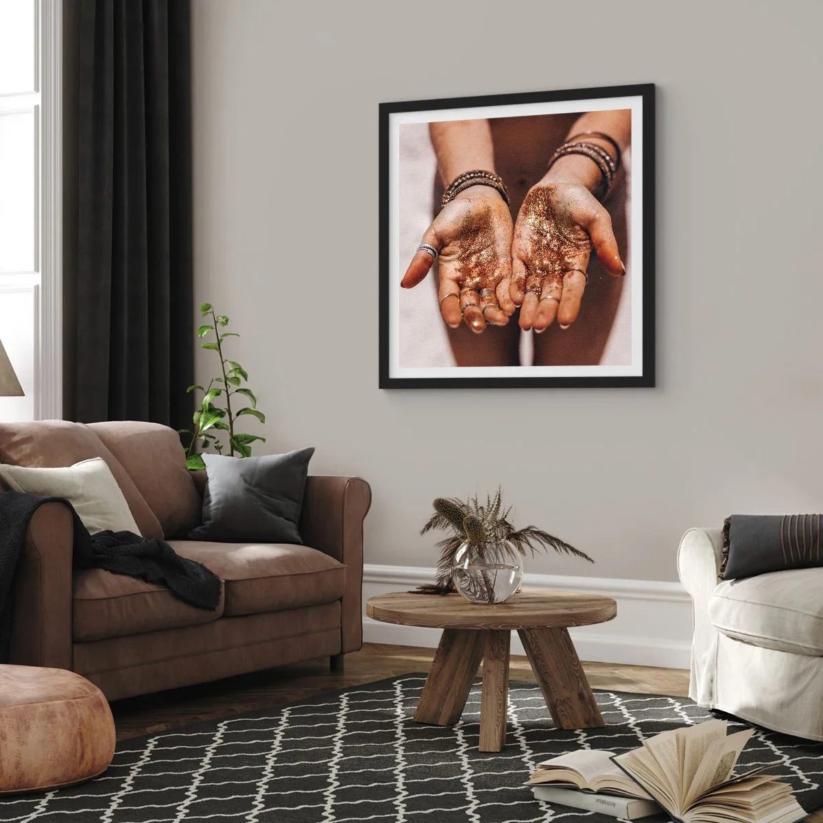 Poster in cornice nera - Un dono per te - 60x60 cm