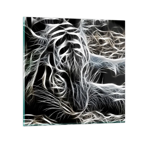 Quadro su vetro - Studio di leggerezza felina - 40x40 cm