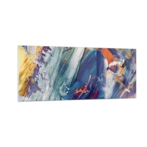 Quadro su vetro - La confusione del colore - 100x40 cm
