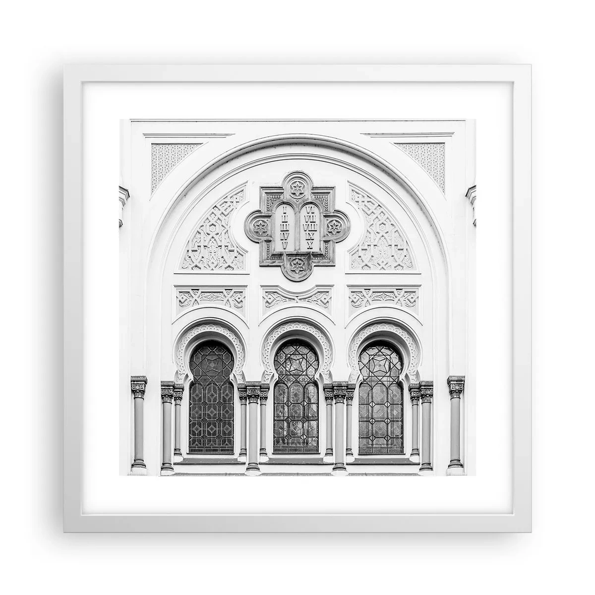Poster in cornice bianca - Al confine delle culture - 40x40 cm