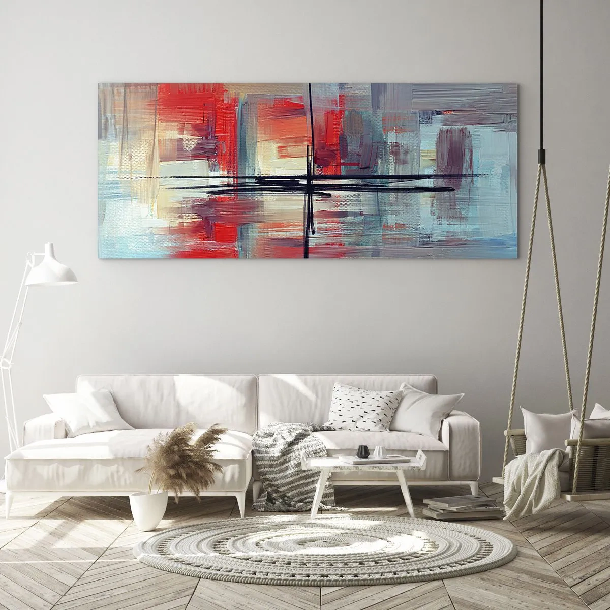 Quadro su vetro - Paesaggio in una dimensione sconosciuta - 100x40 cm