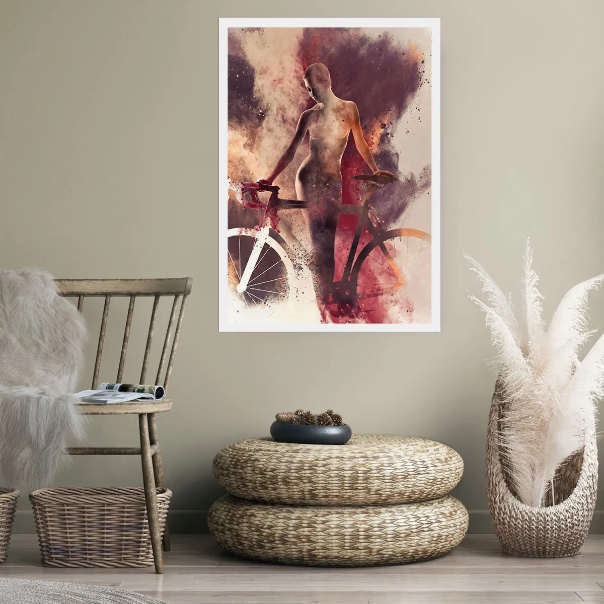 Poster - Nelle forme di marmo un'anima da ciclista - 30x40 cm