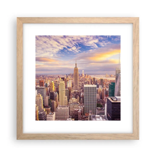 Poster in cornice rovere chiaro - Toccando le nuvole - 30x30 cm