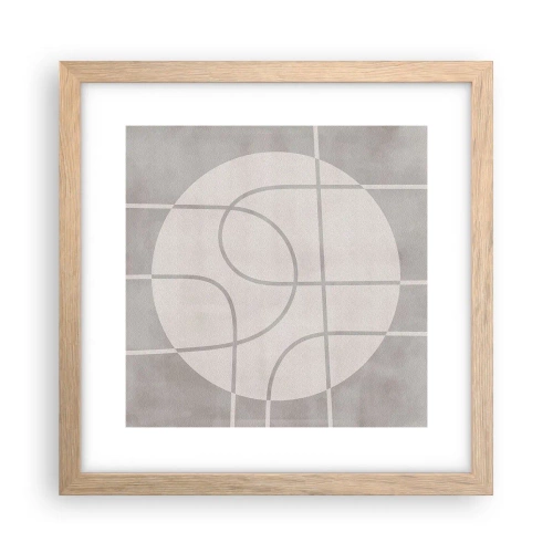 Poster in cornice rovere chiaro - Tondo e dritto - 30x30 cm