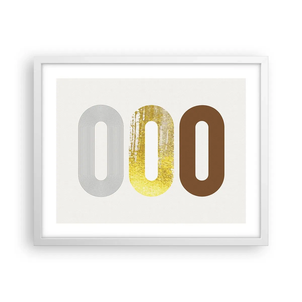 Poster in cornice bianca - Ohh! - 50x40 cm