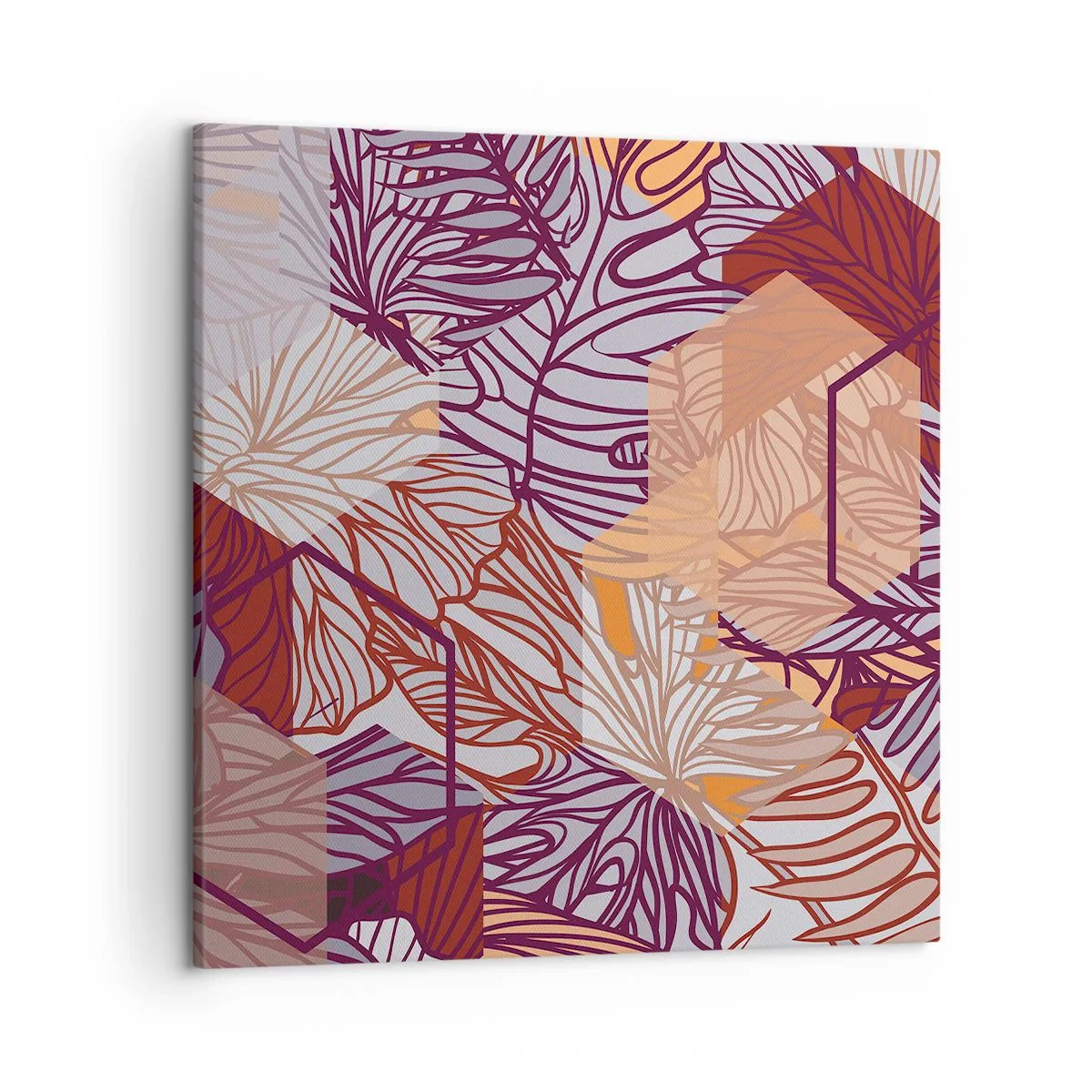 Quadro su tela - Stampe su Tela - Legame impossibile di geometria e natura - 50x50 cm