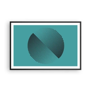 Poster in cornice nera - Cerchio: variazione geometrica - 91x61 cm