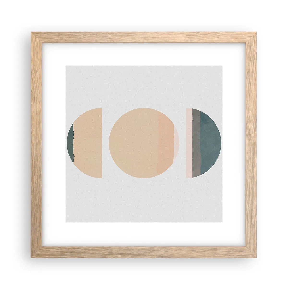 Poster in cornice rovere chiaro - Un cerchio dopo l'altro - 30x30 cm